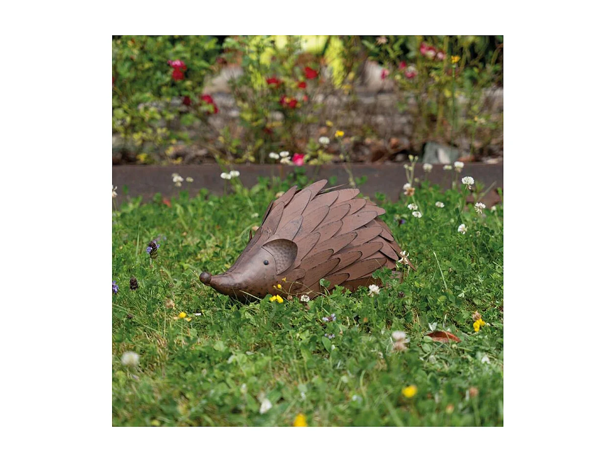 Statue décorative en métal vieilli Hérisson