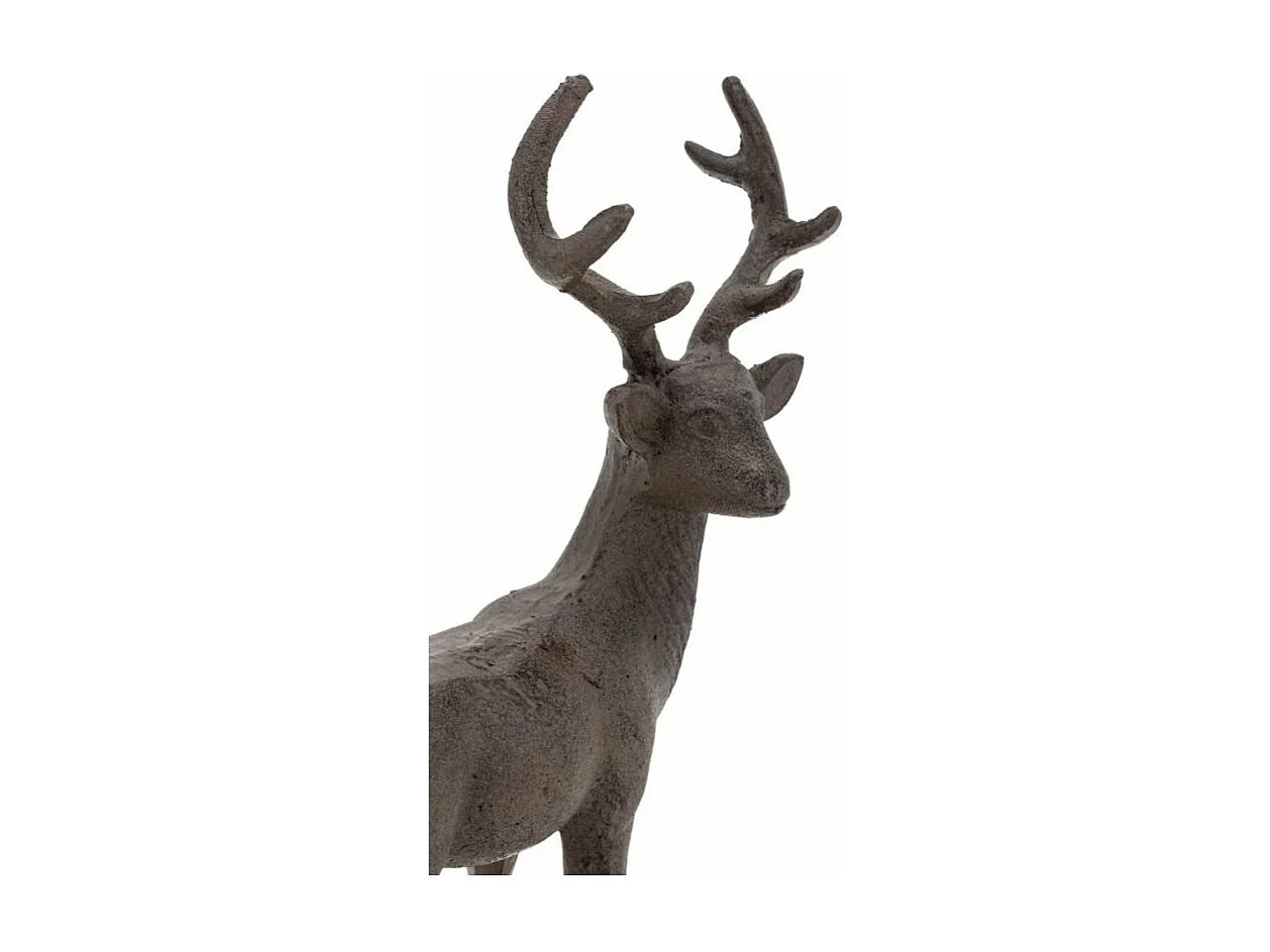 Cerf en fonte marron