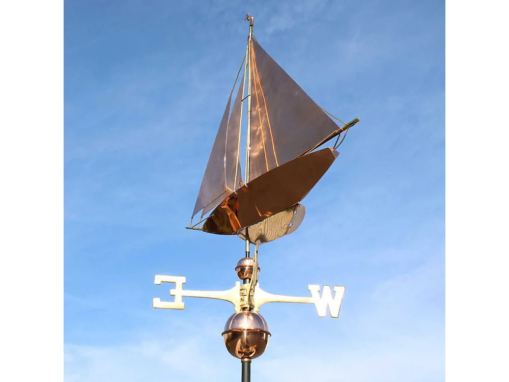 Girouette en cuivre Voilier