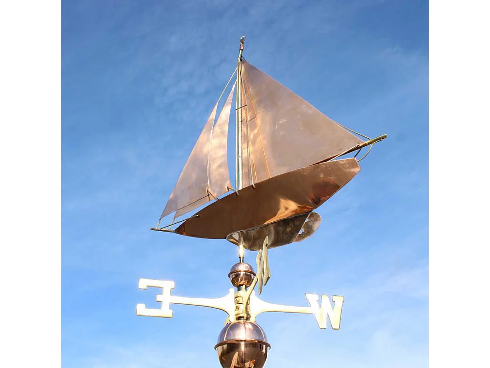 Girouette en cuivre Voilier