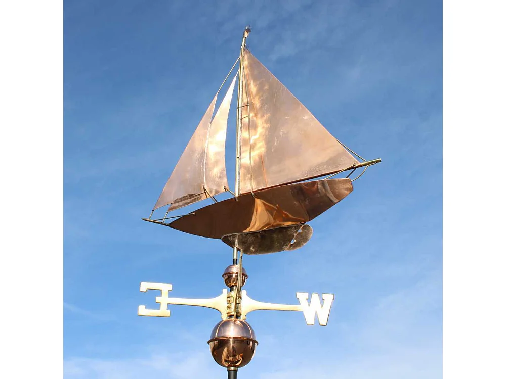 Girouette en cuivre Voilier