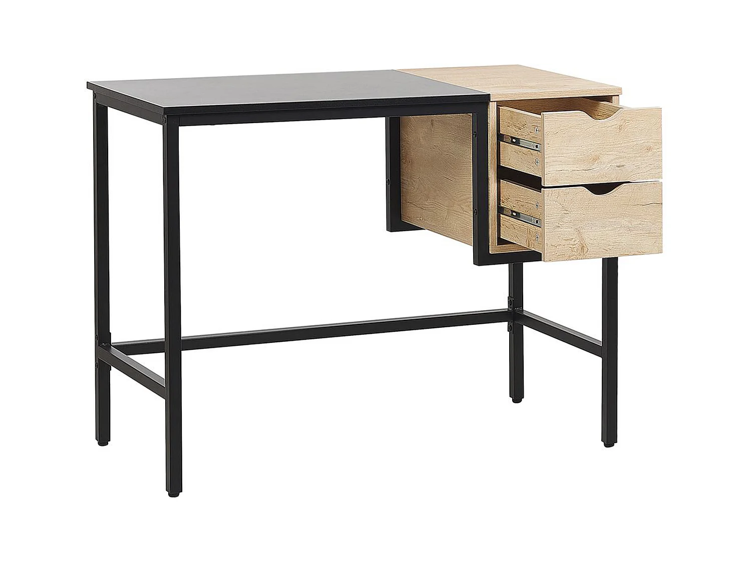 Table de bureau HARPER Noir 100 cm 48 cm avec rangement