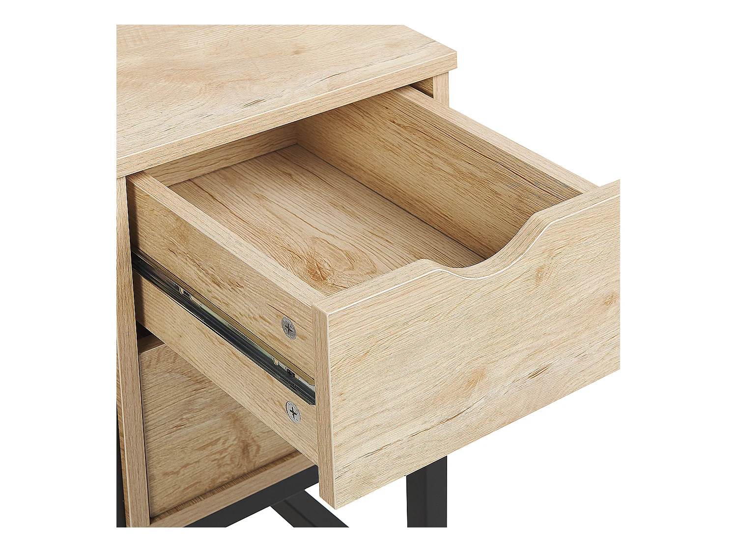 Table de bureau HARPER Noir 100 cm 48 cm avec rangement