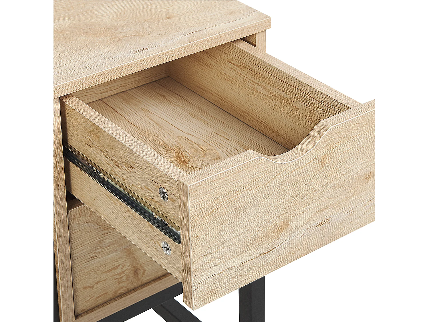 Table de bureau HARPER Noir 100 cm 48 cm avec rangement