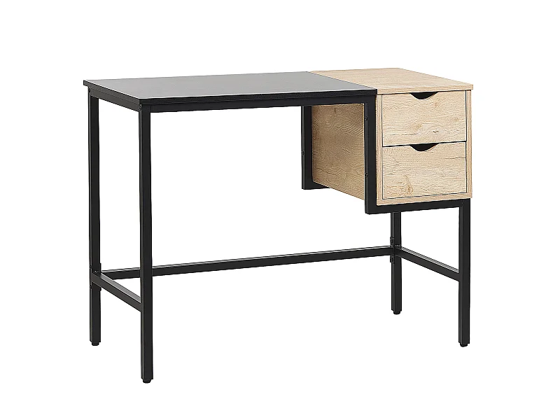 Table de bureau HARPER Noir 100 cm 48 cm avec rangement