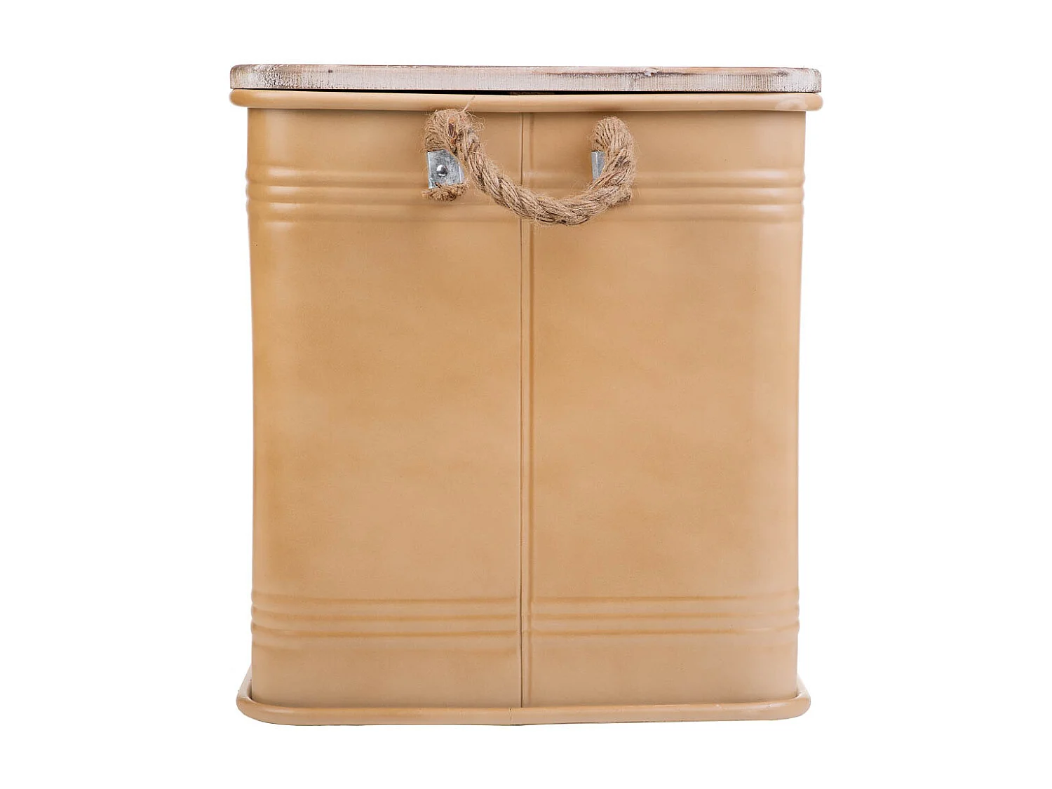 Banquinho de metal impresso marrom 36x36x39,5h cm