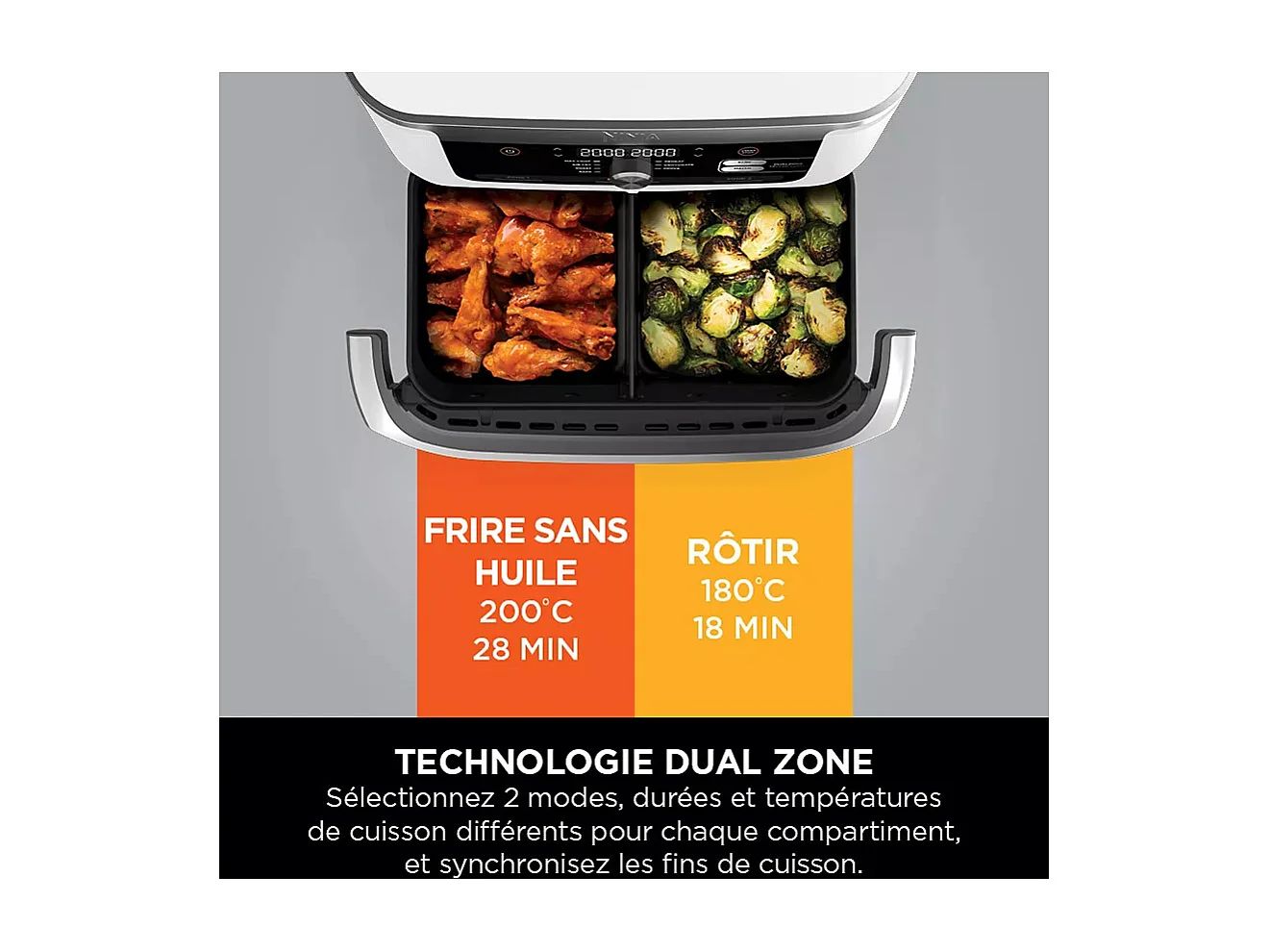 Ninja Friteuse sans huile 10.4l 2470w blanche - af500euwh