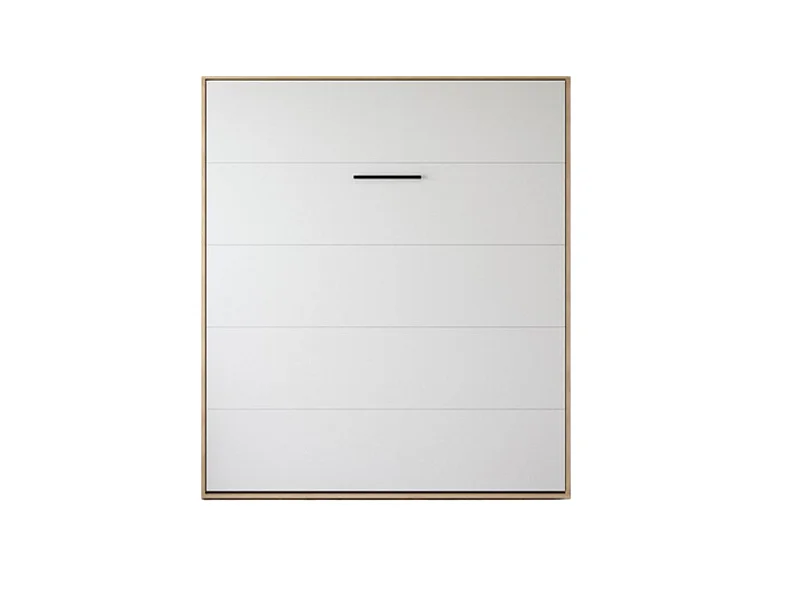 Lit escamotable 160x200cm Vertikal M1 Lit Mural Chene Kaiserberg-Gris perle