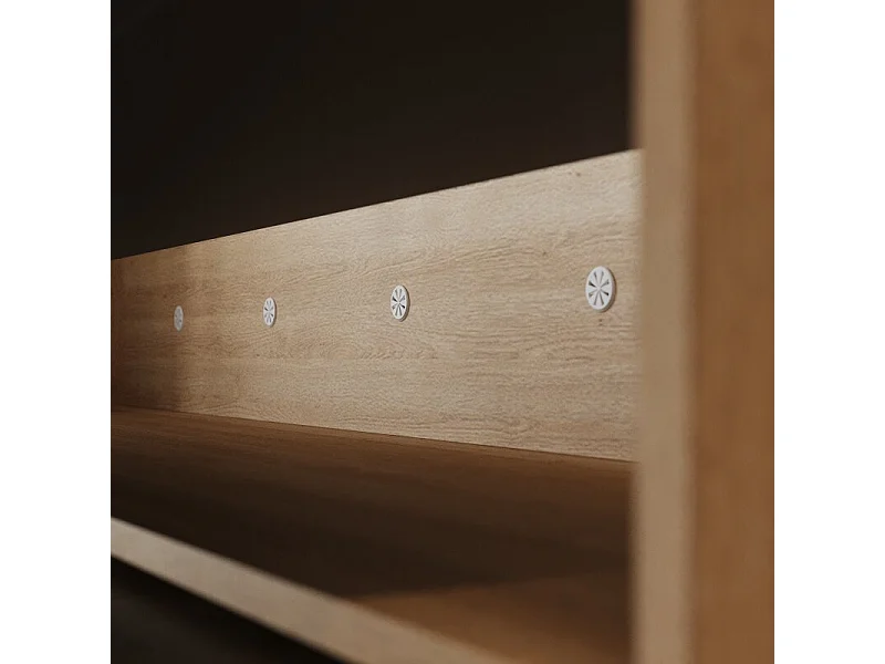 Lit escamotable 160x200cm Horizontal M2 Lit Mural Chene Kaiser-Anthracite