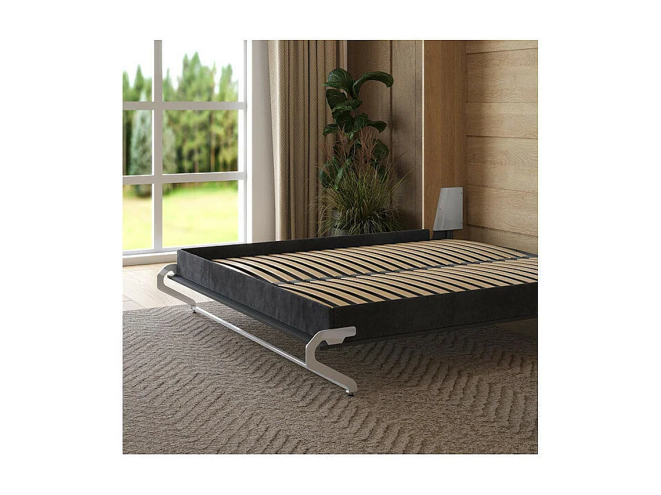 Lit escamotable 160x200cm Vertikal M1 Lit Mural Chene Kaiserberg-Antrachite