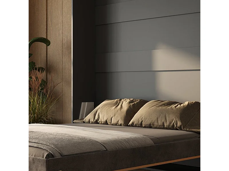 Lit escamotable 140x200cm Vertikal M1 Lit Mural Antrachite