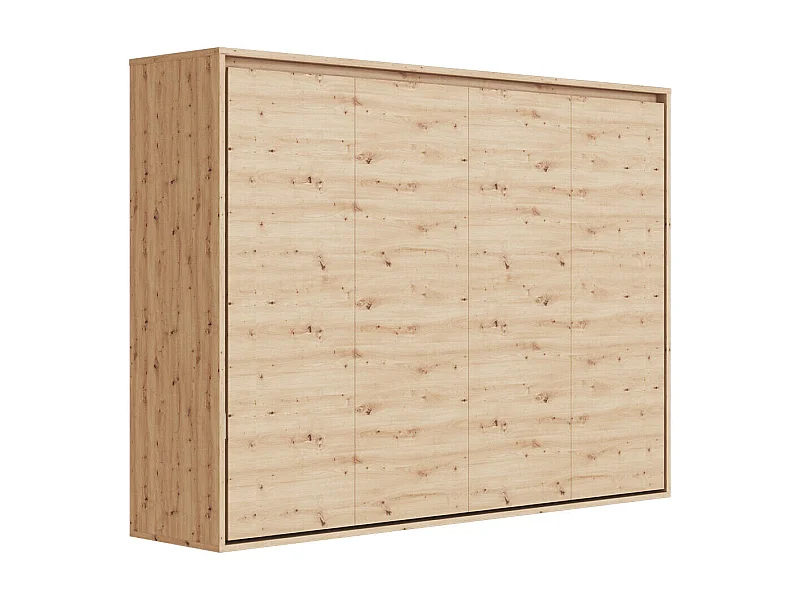 Lit escamotable 160x200cm Horizontal M2 Lit Mural Chene Sauvage