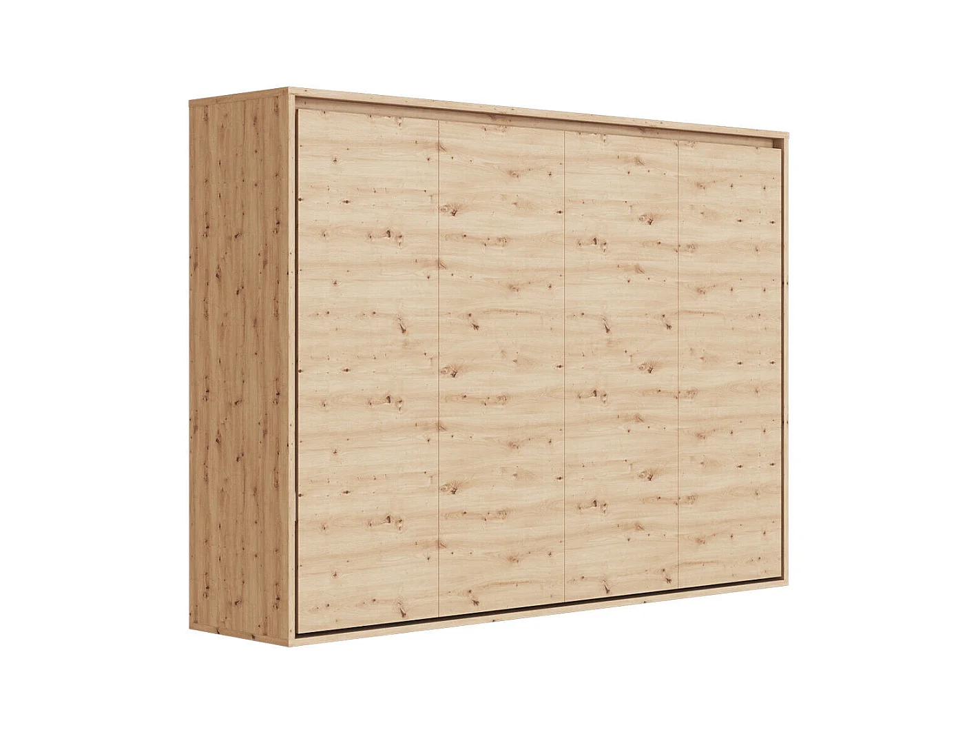 Lit escamotable 160x200cm Horizontal M2 Lit Mural Chene Sauvage