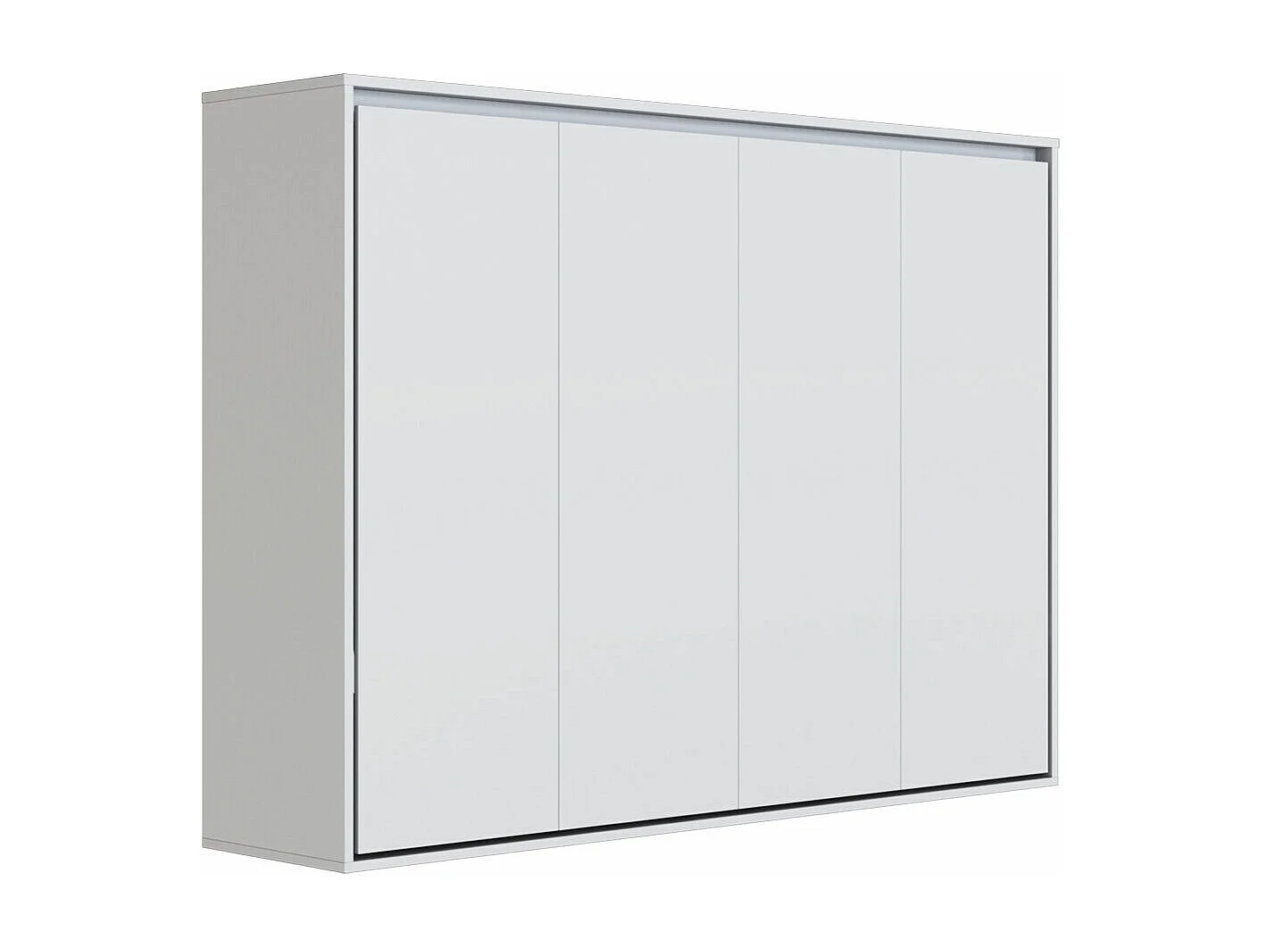 Lit escamotable 160x200cm Horizontal M2 Lit Mural Gris perle