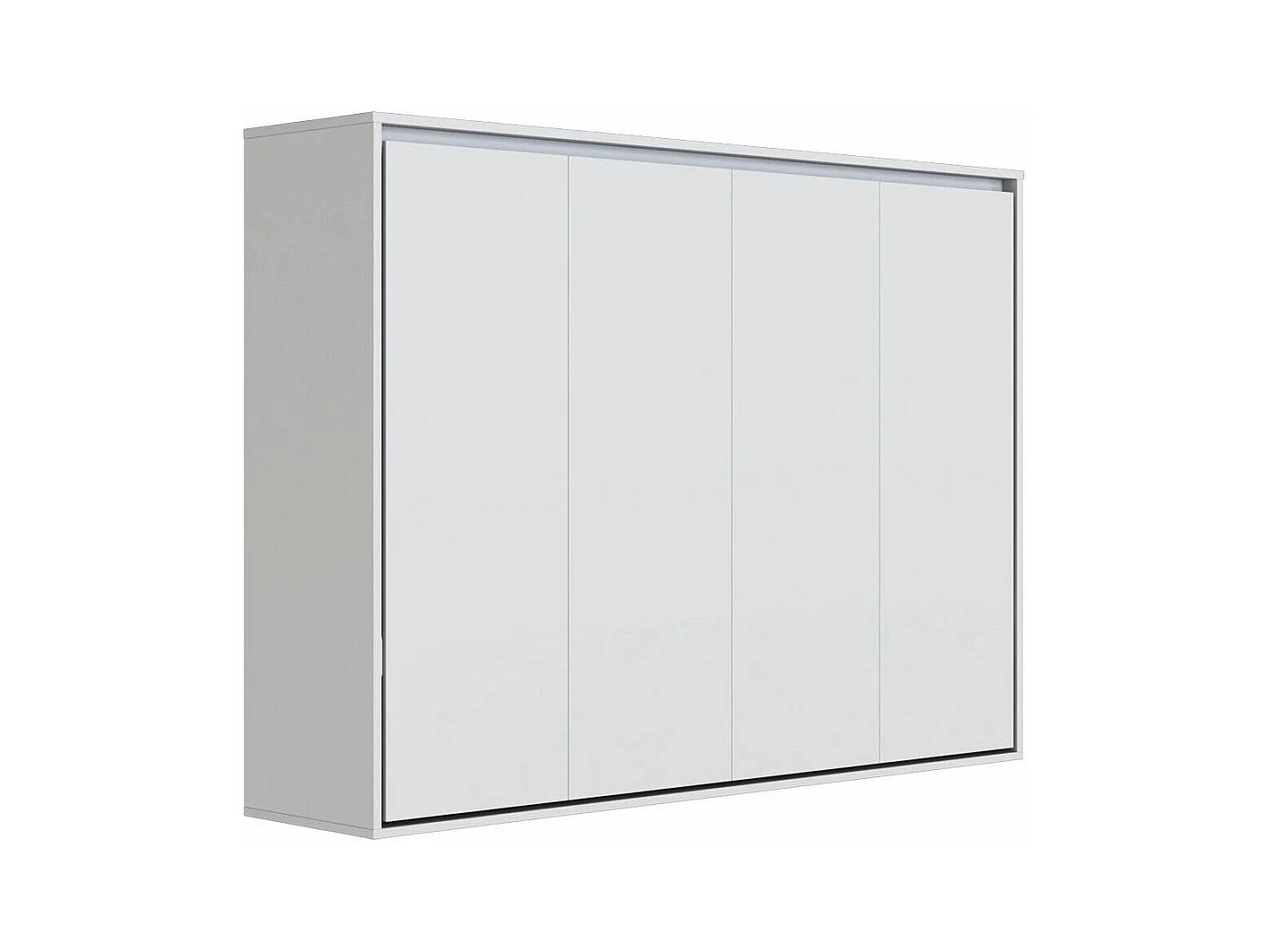 Lit escamotable 160x200cm Horizontal M2 Lit Mural Gris perle