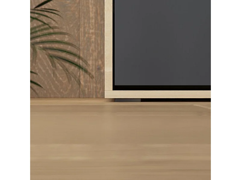 Lit escamotable 140x200cm Vertikal M1 Lit Mural Chene Kaiserberg-Antrachite