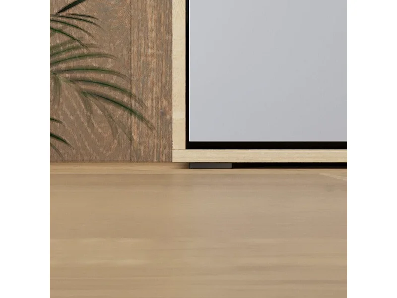 Lit escamotable 160x200cm Vertikal M1 Lit Mural Chene Kaiserberg-Blanc