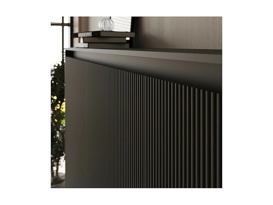 Lit escamotable 140x200cm Horizontal LUXUS Lit Mural Anthracite