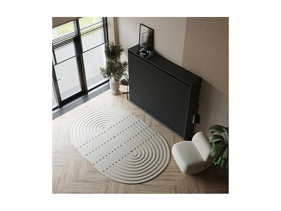 Lit escamotable 140x200cm Horizontal LUXUS Lit Mural Anthracite