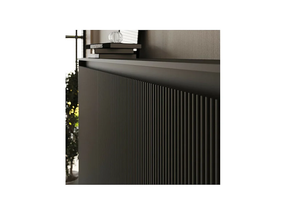 Lit escamotable 140x200cm Horizontal LUXUS Lit Mural Anthracite