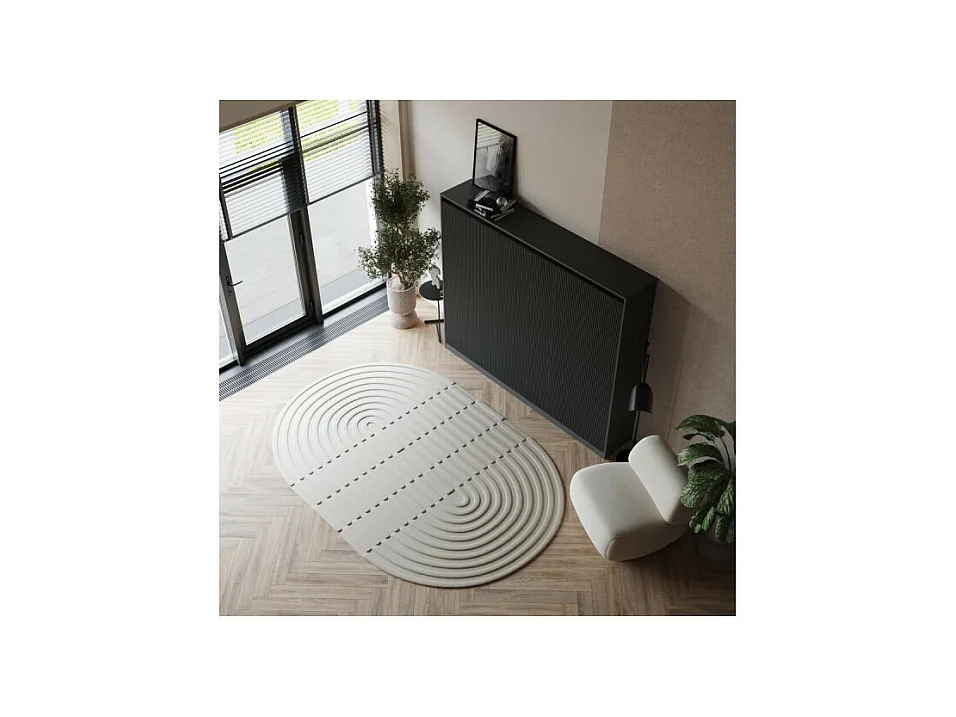 Lit escamotable 140x200cm Horizontal LUXUS Lit Mural Anthracite