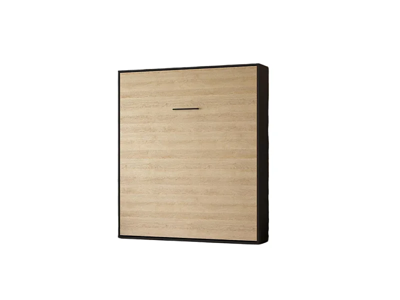 Lit escamotable 160x200cm Vertikal M1 Lit Mural Antrachite-Chene Kaiserberg