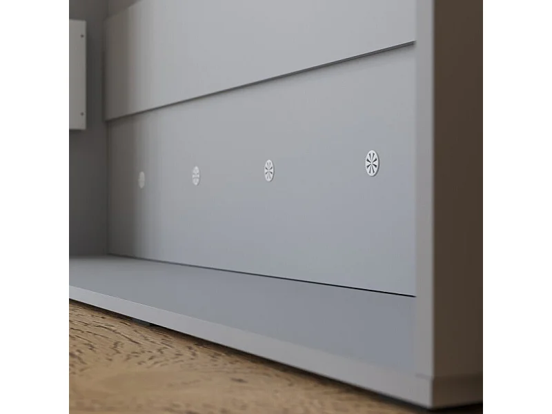 Lit escamotable 140x200cm Vertikal M1 Lit Mural Gris perle