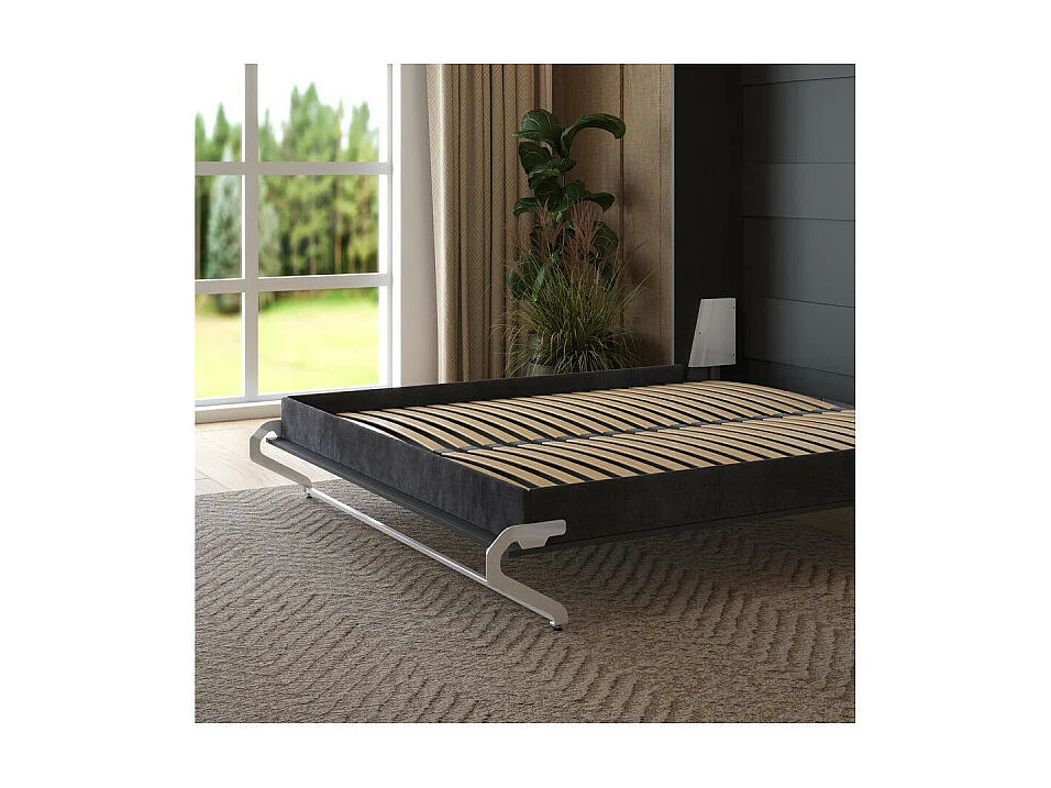 Lit escamotable 160x200cm Vertikal M1 Lit Mural Antrachite