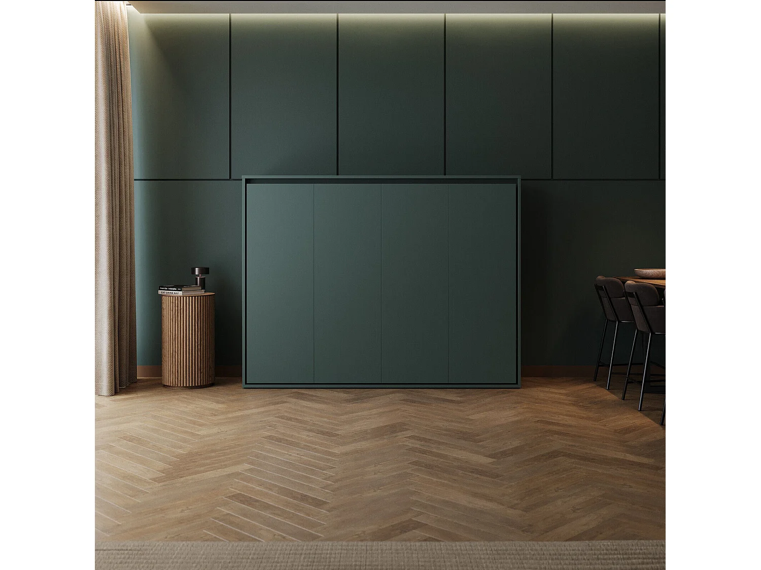 Lit escamotable 160x200cm Horizontal M2 Lit Mural Vert pierre