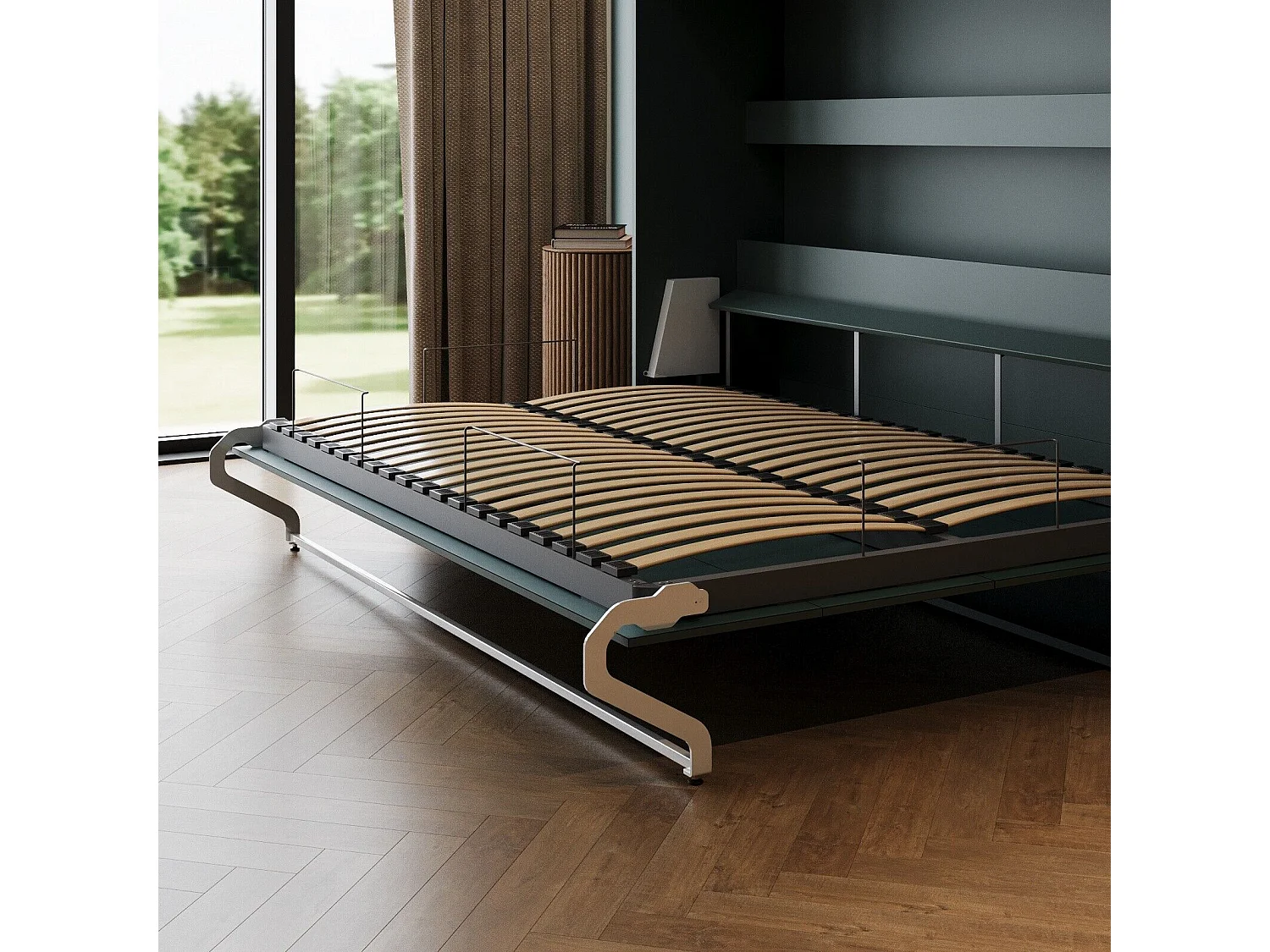 Lit escamotable 160x200cm Horizontal M2 Lit Mural Vert pierre