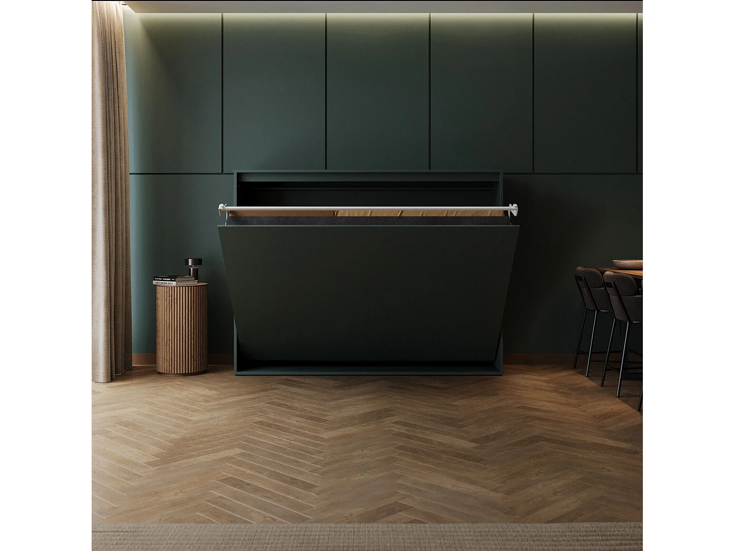 Lit escamotable 160x200cm Horizontal M2 Lit Mural Vert pierre