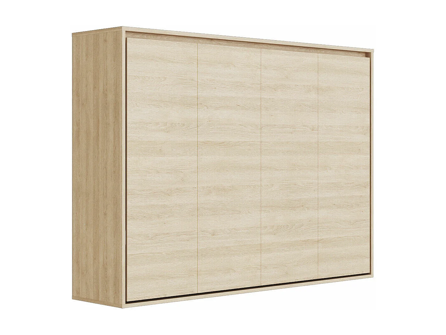 Lit escamotable 160x200cm Horizontal M2 Lit Mural Chene Kaiser