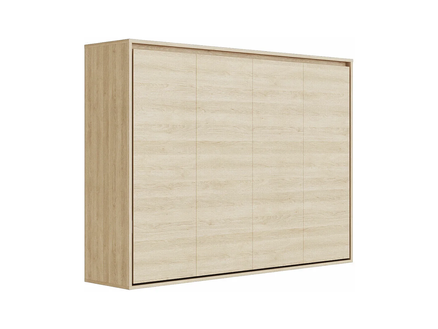 Lit escamotable 160x200cm Horizontal M2 Lit Mural Chene Kaiser