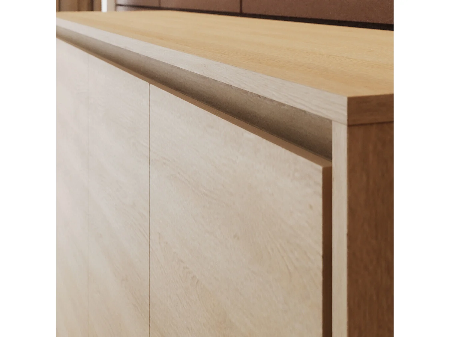 Lit escamotable 160x200cm Horizontal M2 Lit Mural Chene Kaiser