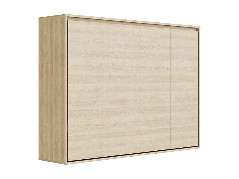 Lit escamotable 160x200cm Horizontal M2 Lit Mural Chene Kaiser