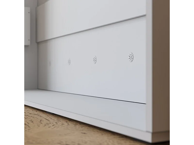 Lit escamotable 140x200cm Vertikal M1 Lit Mural Blanc