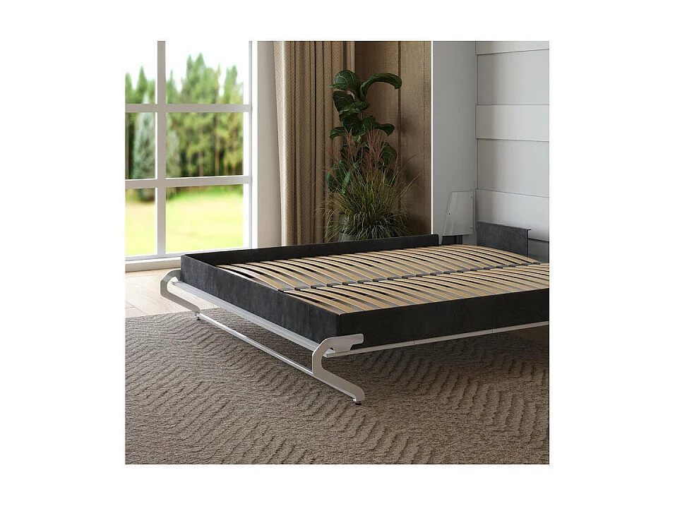 Lit escamotable 160x200cm Vertikal M1 Lit Mural Blanc