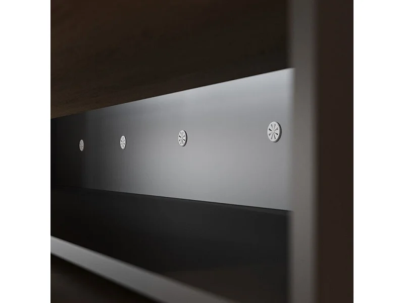 Lit escamotable 160x200cm Horizontal M2 Lit Mural Anthracite-Chene Kaiser