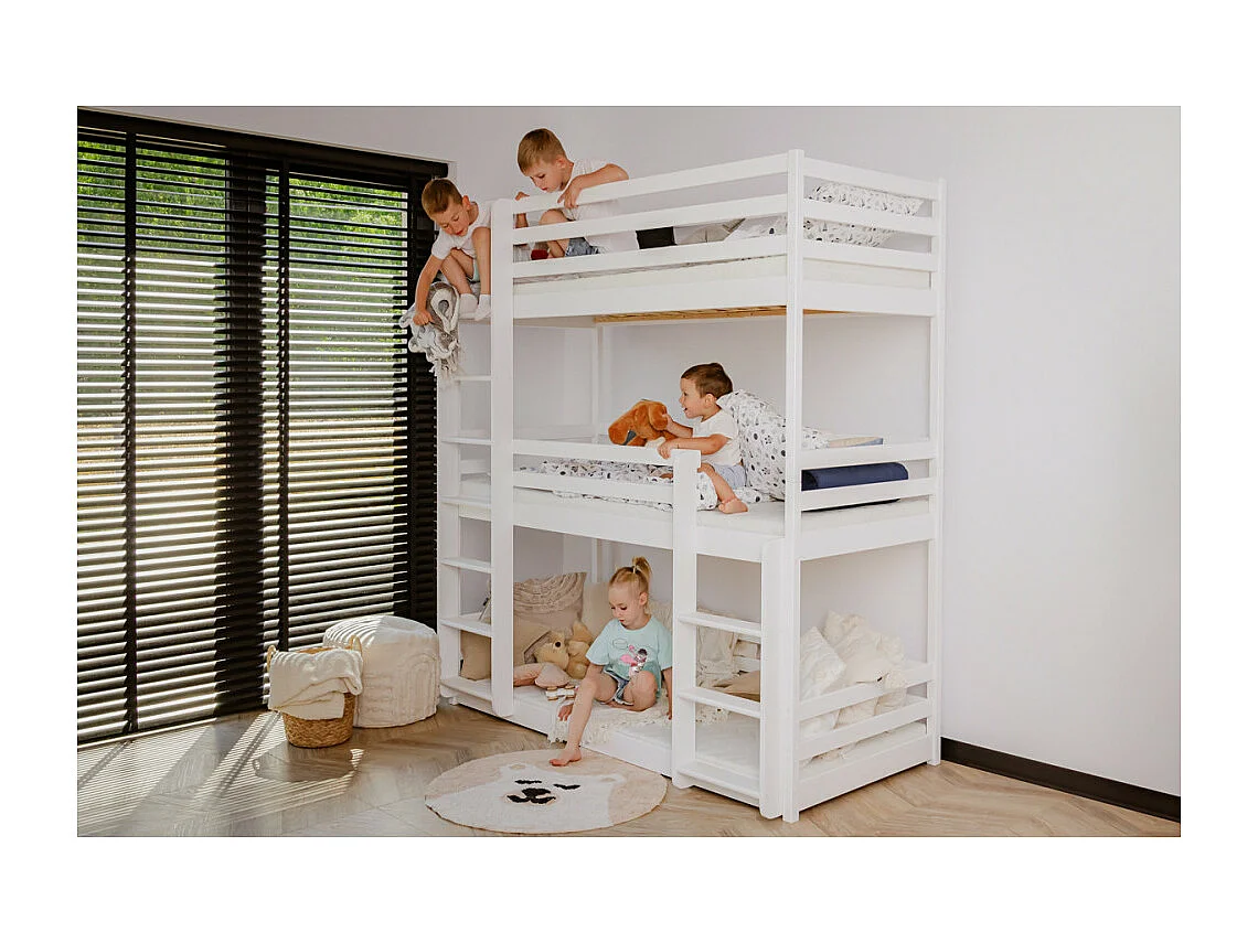 LIT SUPERPOSE 3 PLACES TOD 90x200 cm - Bois massif