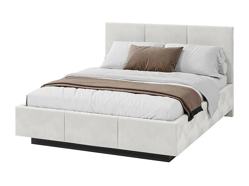 Lit coffre Aveiro 140 x 190 cm avec sommier à lattes relevable Blanc