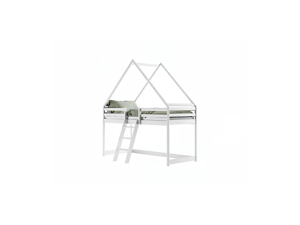 Lit enfant mi-hauteur MYA 90X200 Blanc - blanc