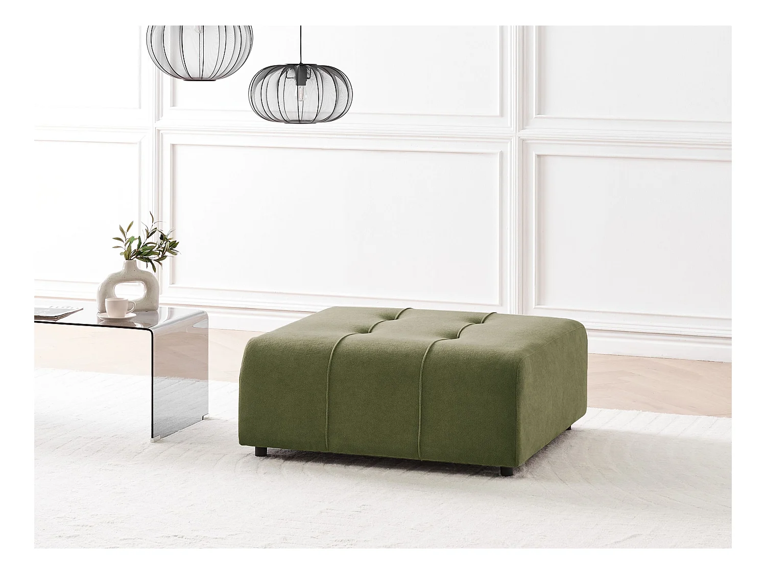 Ottomaan INNVIK Stof Groen