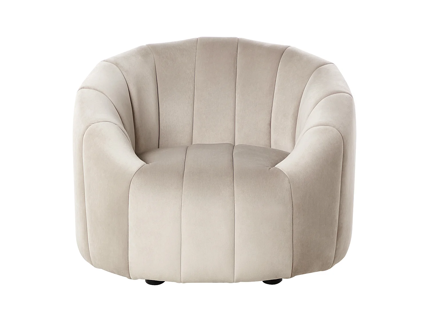 Fauteuil MALUNG Velours Beige