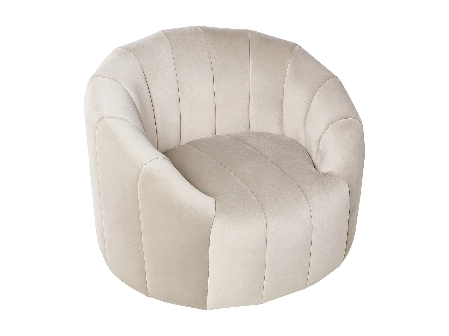 Fauteuil MALUNG Velours Beige
