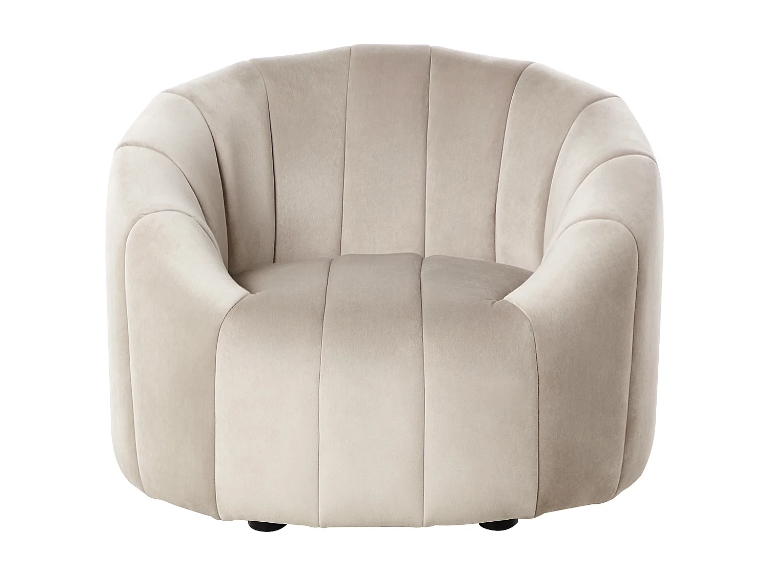 Fauteuil MALUNG Velours Beige