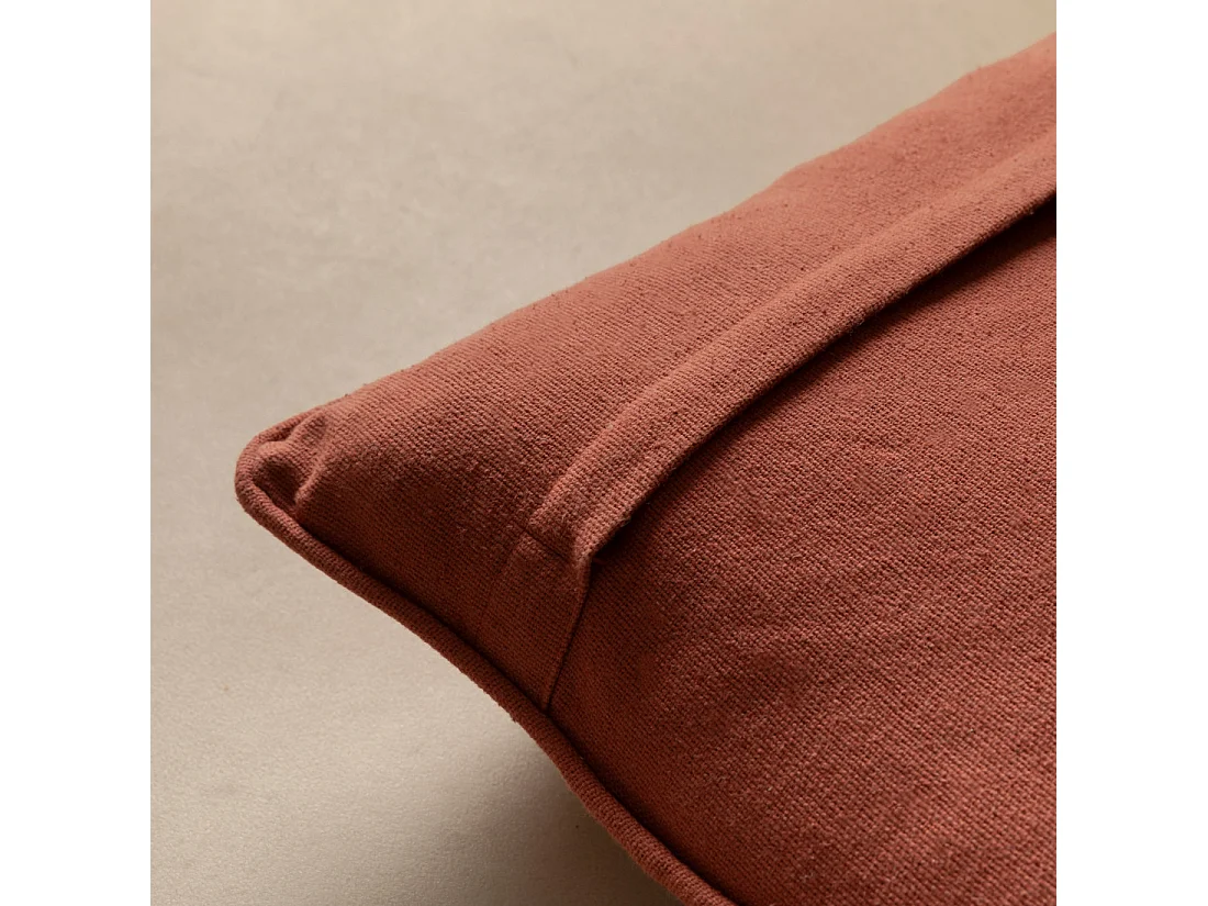 Coussin textile grenat 45 cm x 45 cm-Bloq