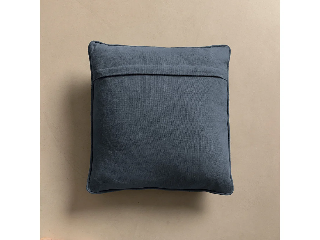 Coussin textile bleu foncé 45 cm x 45 cm-Bloq