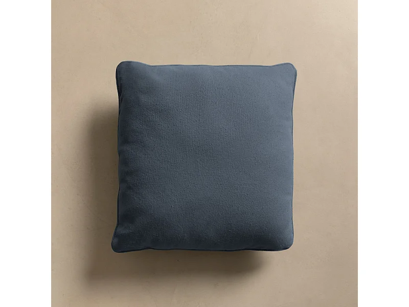 Coussin textile bleu foncé 45 cm x 45 cm-Bloq