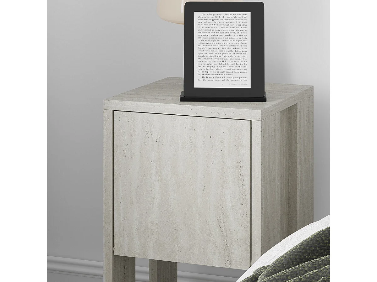 Table de chevet  1 porte rabattable H55 cm - EMA