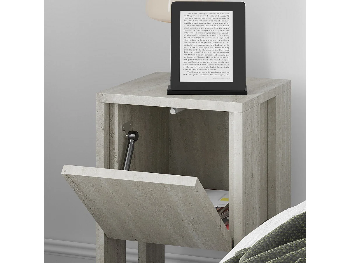 Bedside table with 1 drop-down door, H55 cm - EMA
